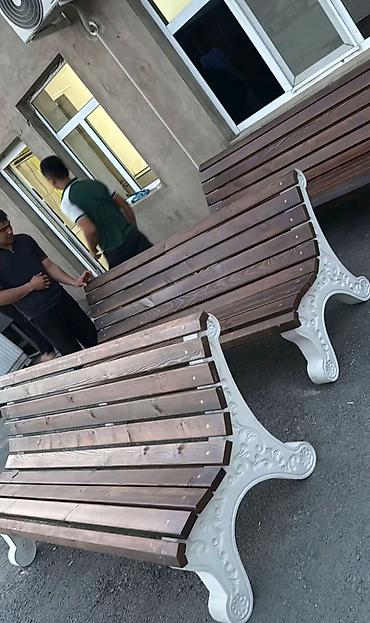 большой фикус: Скамейка Дерево, Со спинкой, Без крыши — 7