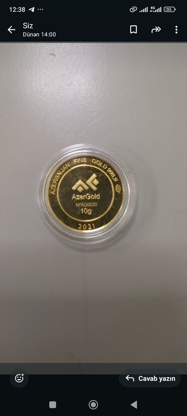 1 cent nece manatdir: Məhsul: AzərGold qızıl sikkə – “Şuşa” mövzulu, 10 qram Xüsusiyyətlər