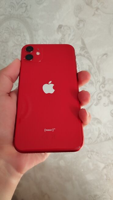 Apple iPhone: IPhone 11, 64 GB, Qırmızı, Face ID