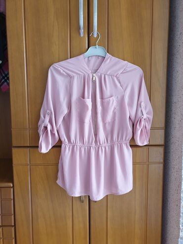 Košulje, bluze i tunike: S (EU 36), M (EU 38), Jednobojni, bоја - Roze