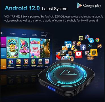DVD i Blu-ray plejeri: Android tv boks Vontar 8K - H618 - 4/32GB - Android 12 Garancija na — 3