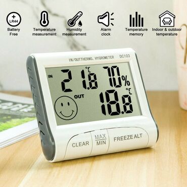 Kućna hemija i proizvodi za kuću: Termometar i Hidrometar sa Spoljasnjim senzorom ,, Pokazuje trenutnu