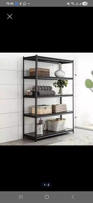 купить полки на стену: Metall raf sistemi – 5 mərtəbəli, modul konstruksiya - Material — 1