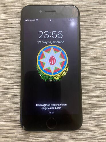 ucuz ayfon telefon: IPhone 7, 32 ГБ, Черный, Отпечаток пальца