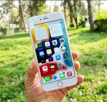 Apple iPhone: IPhone 6s Plus, Б/у, 128 ГБ, Серебристый, Наушники, Зарядное устройство, Защитное стекло, 100 % — 1