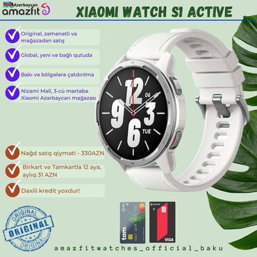 huawei nova 10 pro qiymeti: Xiaomi Watch S1 active (Mağazadan satılır) smart saat Məhsulun