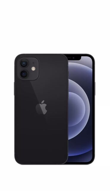 iphone 13 pro max цена в кыргызстане: IPhone 12, Б/у, 128 ГБ, Черный, Чехол, Защитное стекло, 82 %