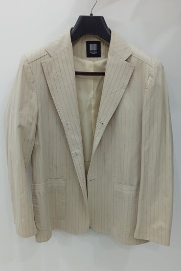 повседневный пиджак мужской: Костюм 5XL (EU 50), цвет - Бежевый