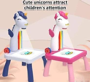 rajf za kosu za devojcice: Jednorog stočić projektor za crtanje + pribor za crtanje 🦄🎨 Sto za — 1
