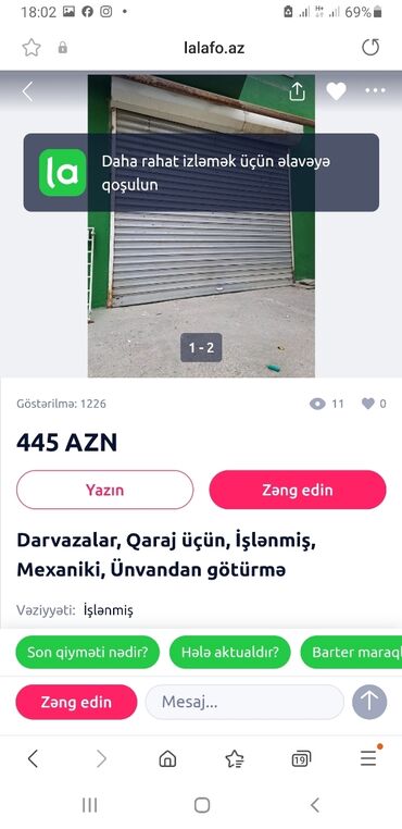 işləmiş darvazalar: Darvazalar, Qaraj üçün, İşlənmiş, Mexaniki, Ünvandan götürmə