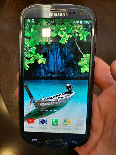 telfon samsung: Samsung I9300 Galaxy S3 | 16 GB | rəng - Qara | Sensor, İki sim kartlı