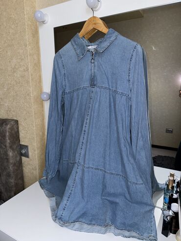 женские джинсы prada: Повседневное платье, Лето, Короткая модель, Джинс, M (EU 38), L (EU 40)