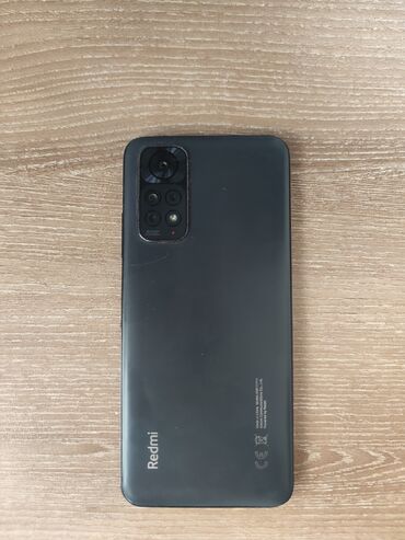 тел б у: Redmi, Redmi Note 11, Б/у, 128 ГБ, цвет - Черный, 2 SIM