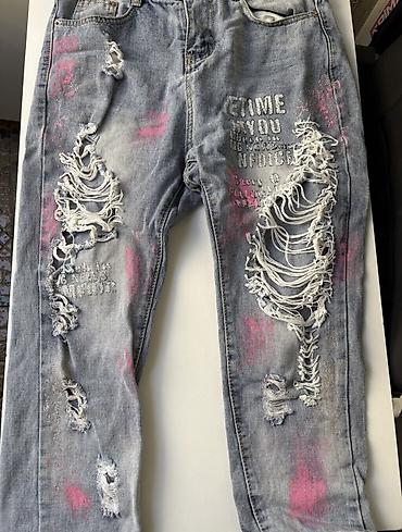 david jones canta: Jeans şalvar qısa model. Ölçüsü S (36) yaxşı vəziyyətdə. Ayaq və diz — 3