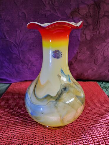 Ostali kućni dekor: Murano nova vaza,duvano staklo 70te. god. Vaza nova dim — 1