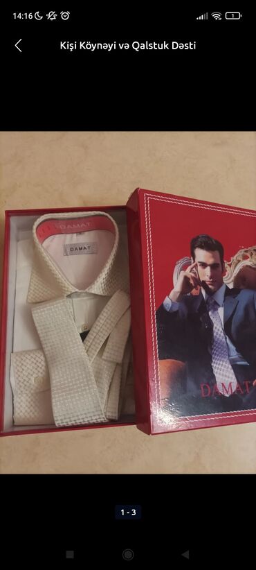 koynekler: Məhsul: Kişi köynəyi və qalstuk dəsti Brend: DAMAT Komplekt: -