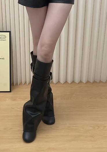 Сапоги: Сапоги, 38, Новый, цвет - Черный, Самовывоз, Платная доставка — 4