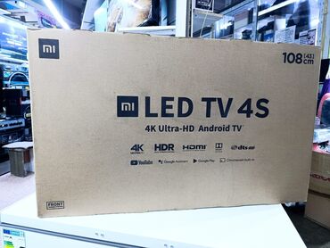 Холодильники: Телевизор 43 Дюм Диагональ 1 м 10 см MI Smart Android 4к ULTRA HD