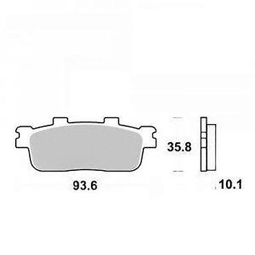 bmw e36: Pločica kočnice dimenzija 93.6 mm dužine, 35.8 mm visine i 10.1 mm — 2