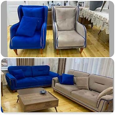 kredit divan: Salam ✔️600 man(Mehdiabad). 2 divan+ 2 kreslo.Dəst olaraq 600 man — 1