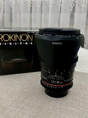lens nikon: Rokinon (Samyang) 35mm T1.5 Cine lens Nikon üçündür. Yeni kimidir. Əla — 6