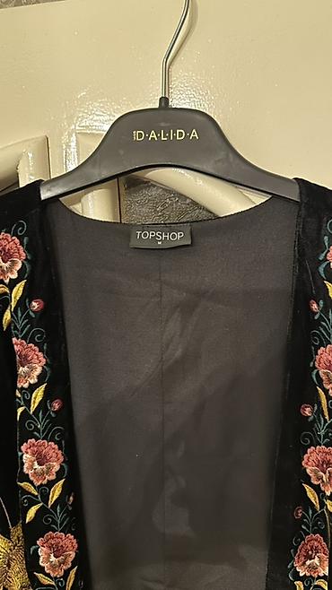 Məhsul: TOPSHOP qadın kimono/uzun jaket - Parça: Yumşaq qara məxmər -
