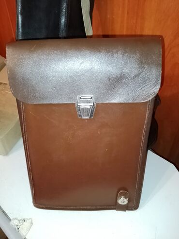 Портфели: Портфель‑органайзер советского образца (кожа/кожзам, коричневый) — 10