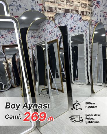 Güzgülər: Güzgü Döşəmə üstü, Sadə, Arxa işıqlı — 16