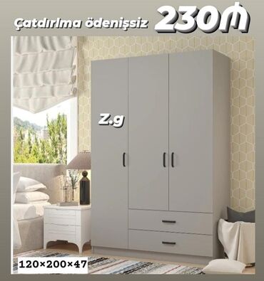 kreditle dolab: *Dolab 3 qapılı💫yeni və sifarişlə 230Azn* ◻️Ölçü-200×120×47