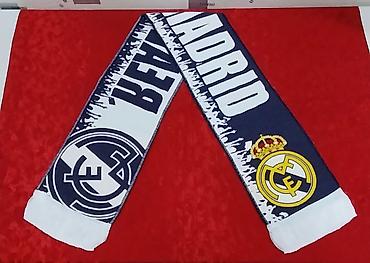 Текстиль: Real Madrid azarkeş şərfi - Rənglər: tünd göy–ağ zolaqlı dizayn - — 6
