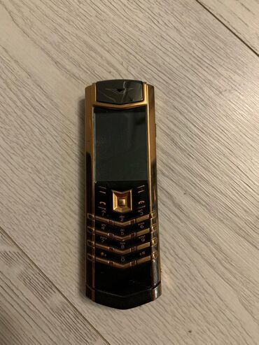 телефон альфон: Vertu Signature Touch, түсү - Алтын, 1 SIM