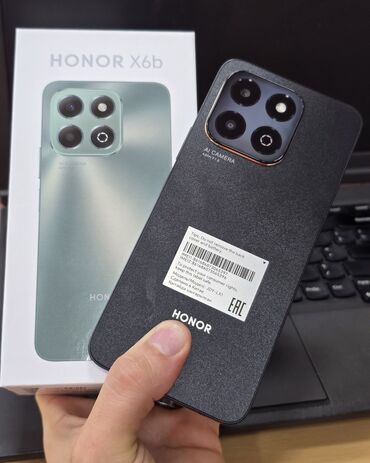 подставка под телефон: Honor X6b, 256 GB, rəng - Yaşıl, Zəmanət, Sensor, Barmaq izi