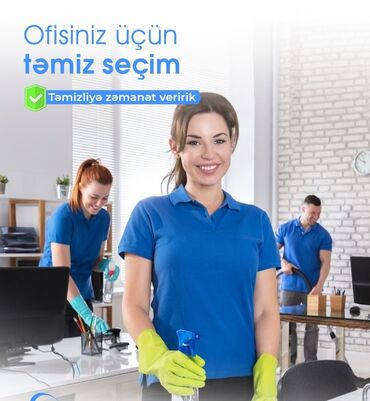 xadime işi axdariram: Salam.Ev,ofis,obyekt təmizlik işine gedirem təmizlik elimnen yüksək