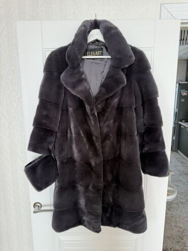 детские шапки с помпонами из натурального меха: Шуба из натурального меха норки Канада Длина :100см Размер:44 бренд