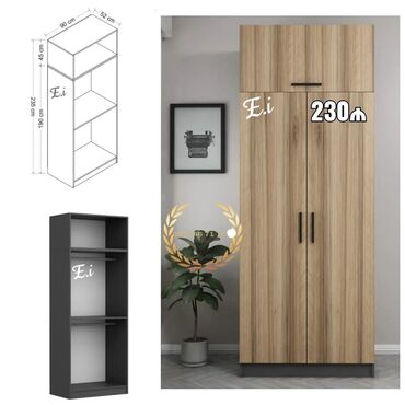 2 reqem tortu: Yeni, 2 qapılı Düz dolab, Qarderob, paltar dolabı