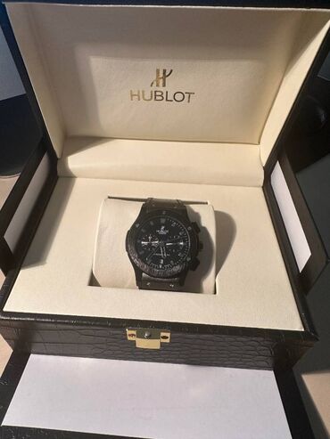 etir qablari: Новый, Наручные часы, Hublot, цвет - Черный