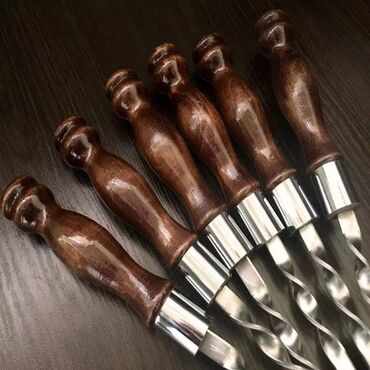 Şişlər: Təmiz nerj şişlər 70 sm taxta qulp. Paslanmaz şişlər həm tikə həm — 2