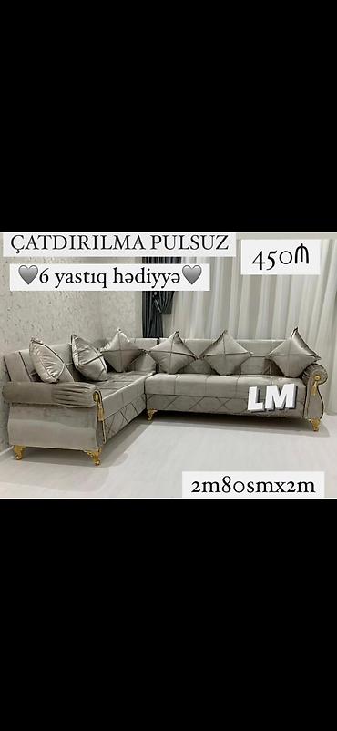 Divan və kreslo dəstləri: Məhsul: Künc divan dəstləri - Ölçülər: 280 × 200 sm (şəkildə qeyd — 16