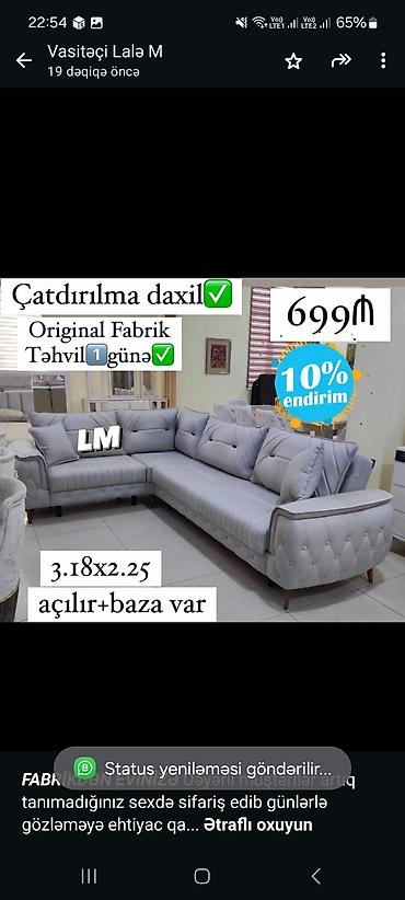 Künc divan, Qonaq otağı üçün lalafo.az -da Künc divan, Qonaq otağı üçün