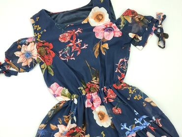 sukienki w kwiaty z bufiastymi rękawami: Sukienka, S, stan - Dobry