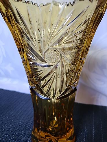 Ostali antikviteti: Vaza 1971g Zabkowice Poljska. Poljska vaza,presovano staklo,nigde — 5