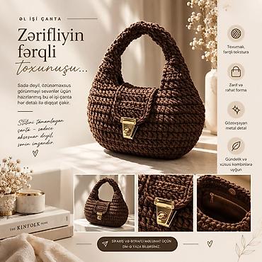 Əl işi toxunma çanta