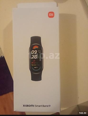 xiaomi mi band 2: Xiaomi Smart Band 9 – Midnight Black YENİDİR karobkasi hec — 1