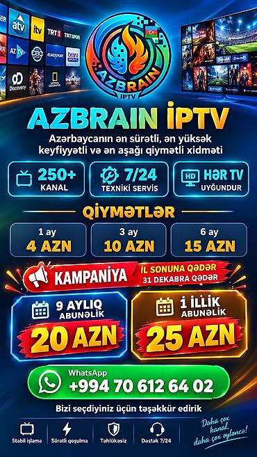 iphone 8 barter var: AZBRAIN IPTV – sürətli, keyfiyyətli və sərfəli IPTV xidməti — 1