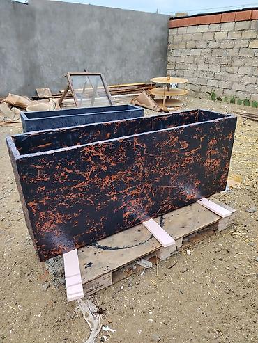 samavar ucuz: Uzun düzbucaqlı dekorativ dibçəklər – beton/şpaklyovka əsaslı Məhsul — 6
