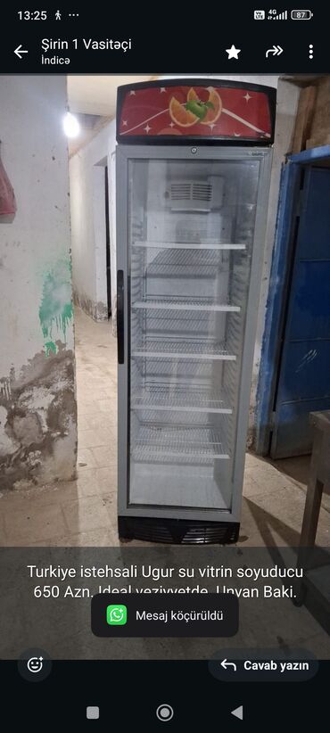 Soyuducu vitrinləri: Turkiye istehsali Ugur su vitrin soyuducu 650 Azn. Ideal veziyyetde