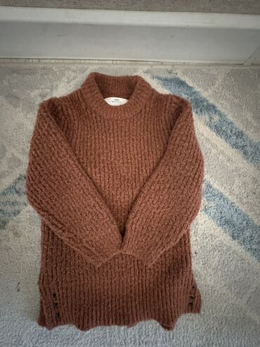 водолазка теплая: Теплый вязаный свитер ZARA - Цвет: терракотовый/кирпичный - Фактура