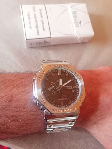 купить золотой браслет в баку: İşlənmiş, Qol saatı, G-Shock, rəng - Gümüşü