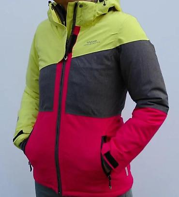 shell jakne: Ženska zimska/ski jakna – trobojna (limun žuta, tamnosiva, ciklama) - — 7
