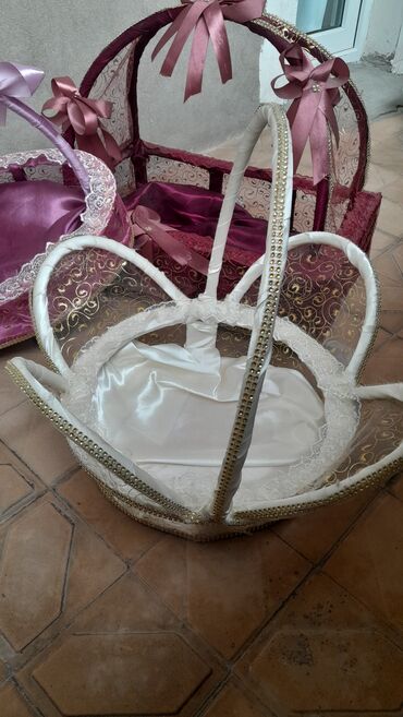 Hədiyyə bağlamaları: Hədiyyə səbəti, rəng - Çəhrayı, Pulsuz çatdırılma — 9